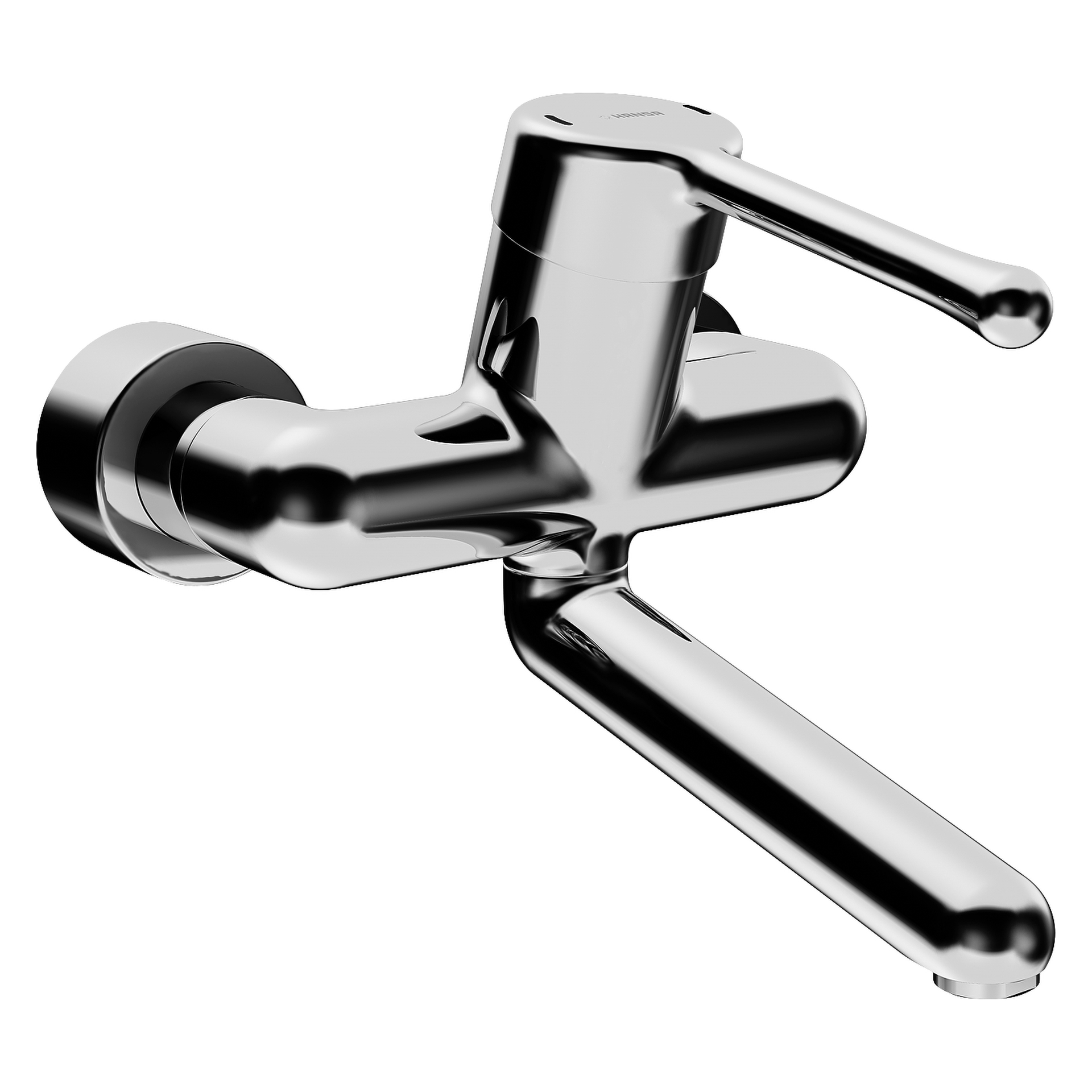 Einhand-Waschtischarmatur Bedienungshebel lang „Medipro“ Ausladung 246 mm in Chrom Einhand-Waschtischarmatur Bedienungshebel lang „Medipro“ Ausladung 246 mm in Chrom