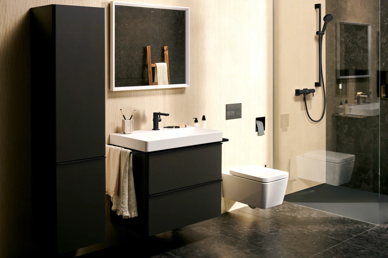 Hansgrohe Xelu Q Waschtisch, weiß, 800x480 mm, wandhängend, mit Hahnloch, ohne Überlauf, SmartClean Glasur