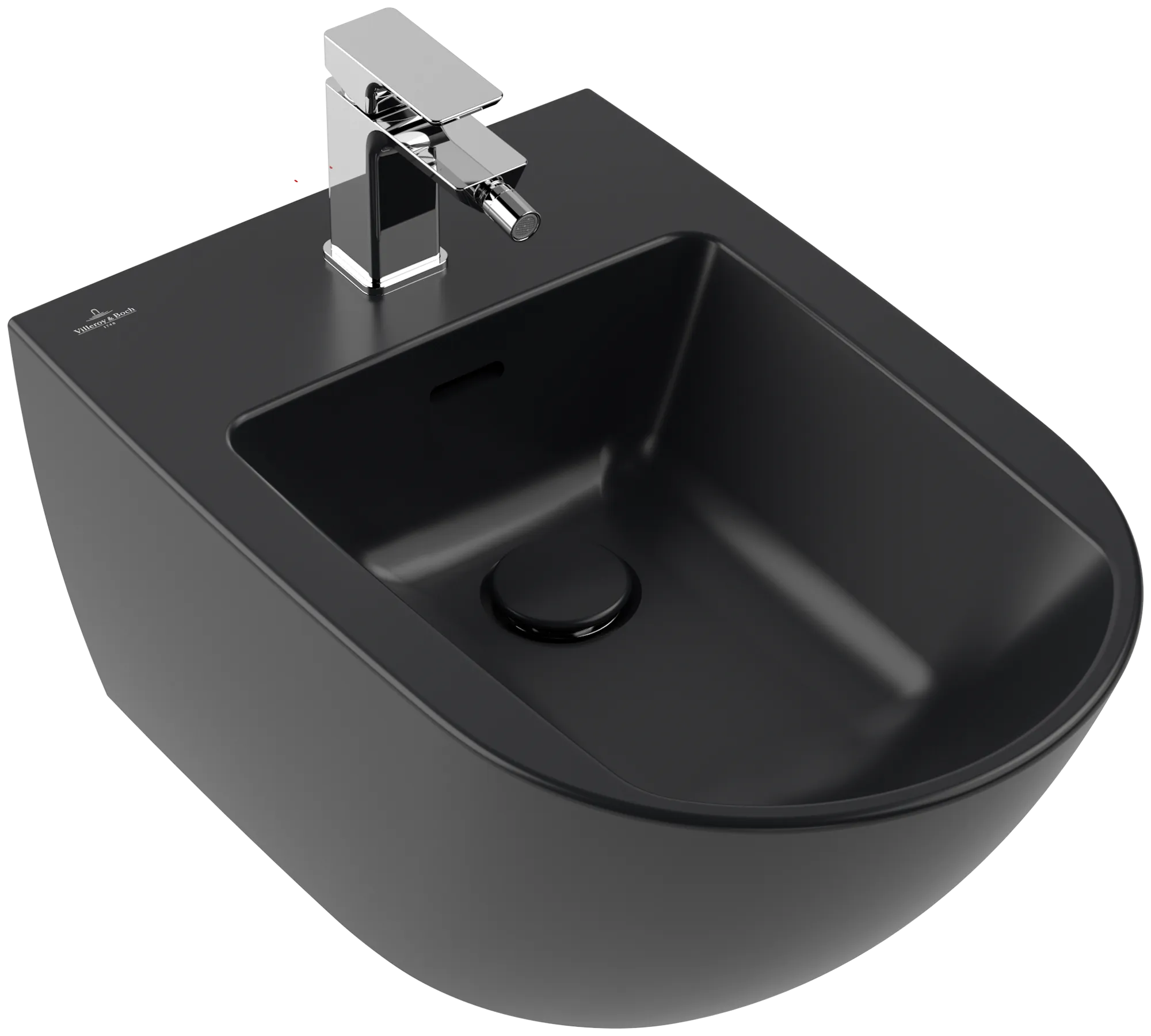 Villeroy & Boch Bidet „Antao“, Befestigung verdeckt 375 × 560 × 270 mm in Pure Black Villeroy & Boch Bidet „Antao“, Befestigung verdeckt 375 × 560 × 270 mm in Pure Black