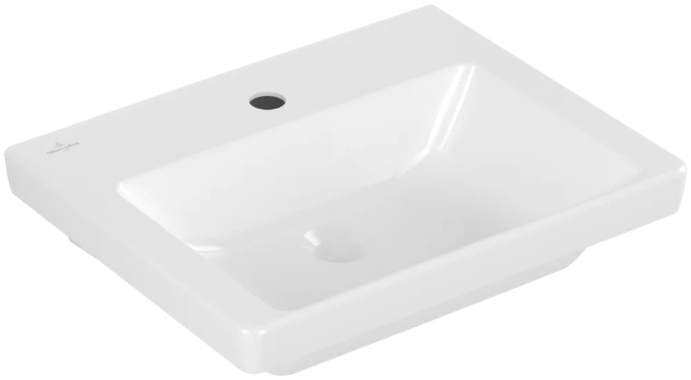 Villeroy & Boch Handwaschbecken Subway 3.0, 500x400x145 mm, weiß Alpin, rechteckig, glänzend, 1-Loch-Armatur