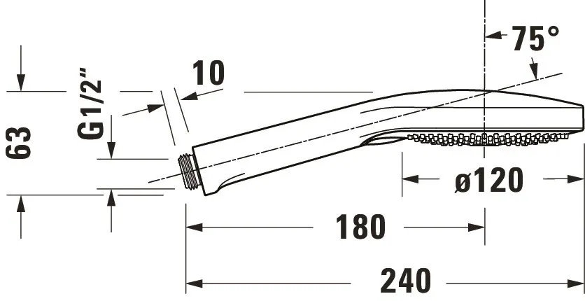 Handbrause 3jet Click! D120 chrom