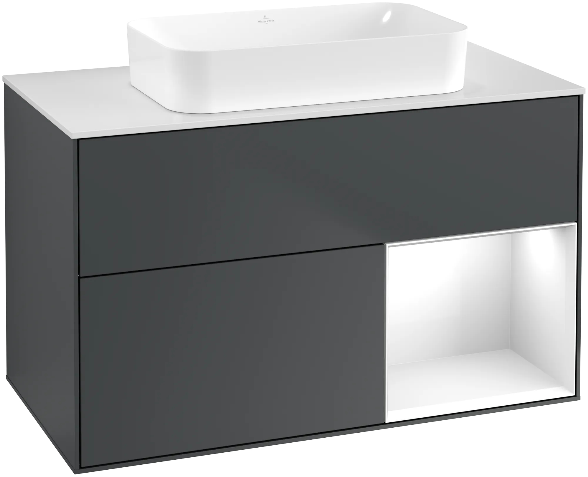 Villeroy & Boch Finion Waschbeckenunterschrank G66, Midnight Blue Matt/Lacquer, 1000x603x501mm