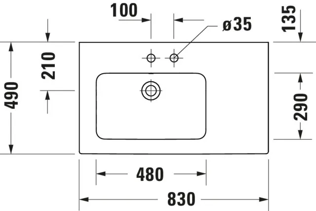 Wandwaschtisch „ME by Starck“, mit Überlauf in Weiß Hochglanz Wandwaschtisch „ME by Starck“, mit Überlauf in Weiß Hochglanz