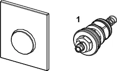 loop Urinal-Betätigungsplatte Kst. mit Kartusche Weiß glzd. loop Urinal-Betätigungsplatte Kst. mit Kartusche Weiß glzd.