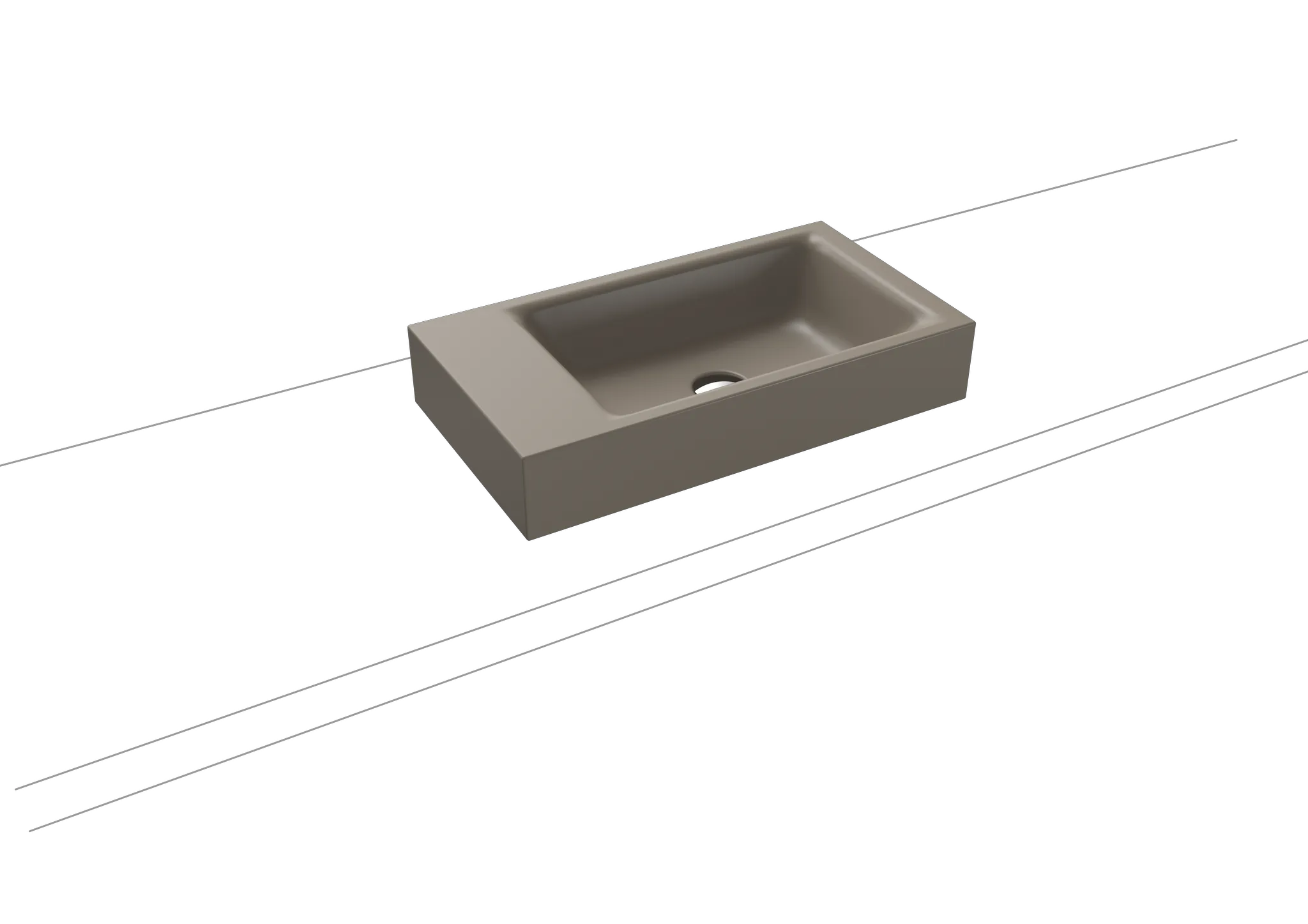 Kaldewei Puro Aufsatz-Handwaschtisch 550x300mm warm grey 60 Perl-Effekt Antidröhn ohne Überlauf Kaldewei Puro Aufsatz-Handwaschtisch 550x300mm warm grey 60 Perl-Effekt Antidröhn ohne Überlauf