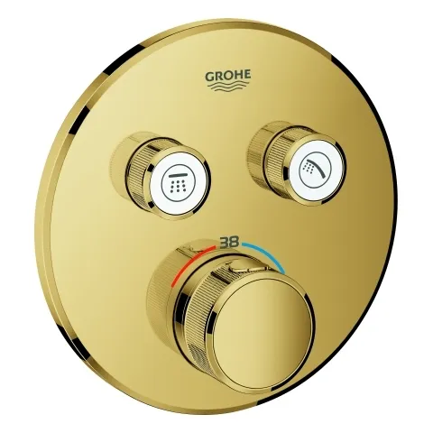 Thermostat Grohtherm SmartControl 29119, mit 2 Absperrventilen, Fertigmontageset für Rapido SmartBox, Wandrosette rund, chrom Thermostat Grohtherm SmartControl 29119, mit 2 Absperrventilen, Fertigmontageset für Rapido SmartBox, Wandrosette rund, chrom