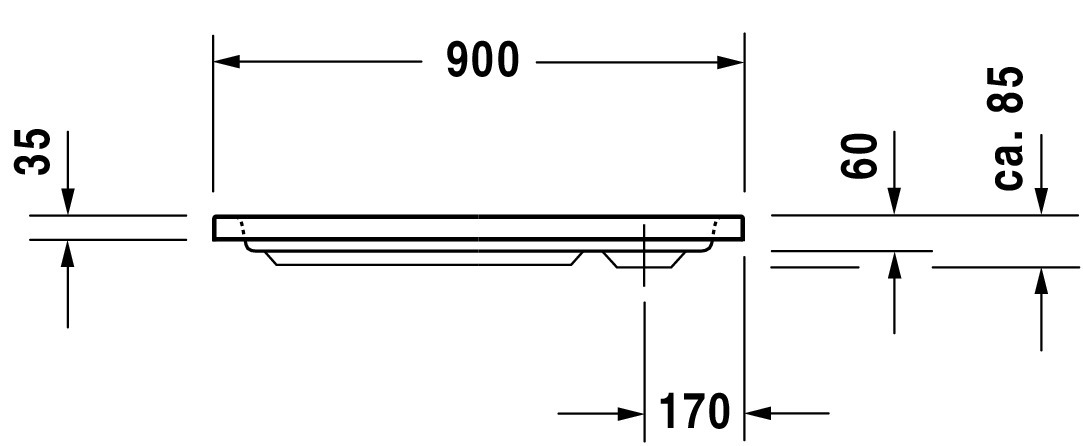 Duravit quadrat Duschwanne „D-Code“ 90 × 90 cm 