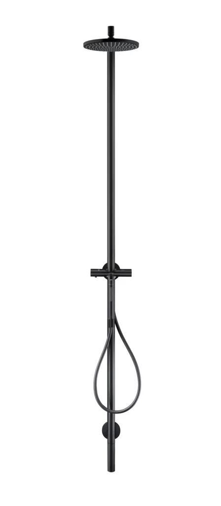 Hansgrohe AXOR Starck Duschsäule mit Kopfbrause 240 1jet mattschwarz, DN15, Aufputzmontage, Outdoor Hansgrohe AXOR Starck Duschsäule mit Kopfbrause 240 1jet mattschwarz, DN15, Aufputzmontage, Outdoor