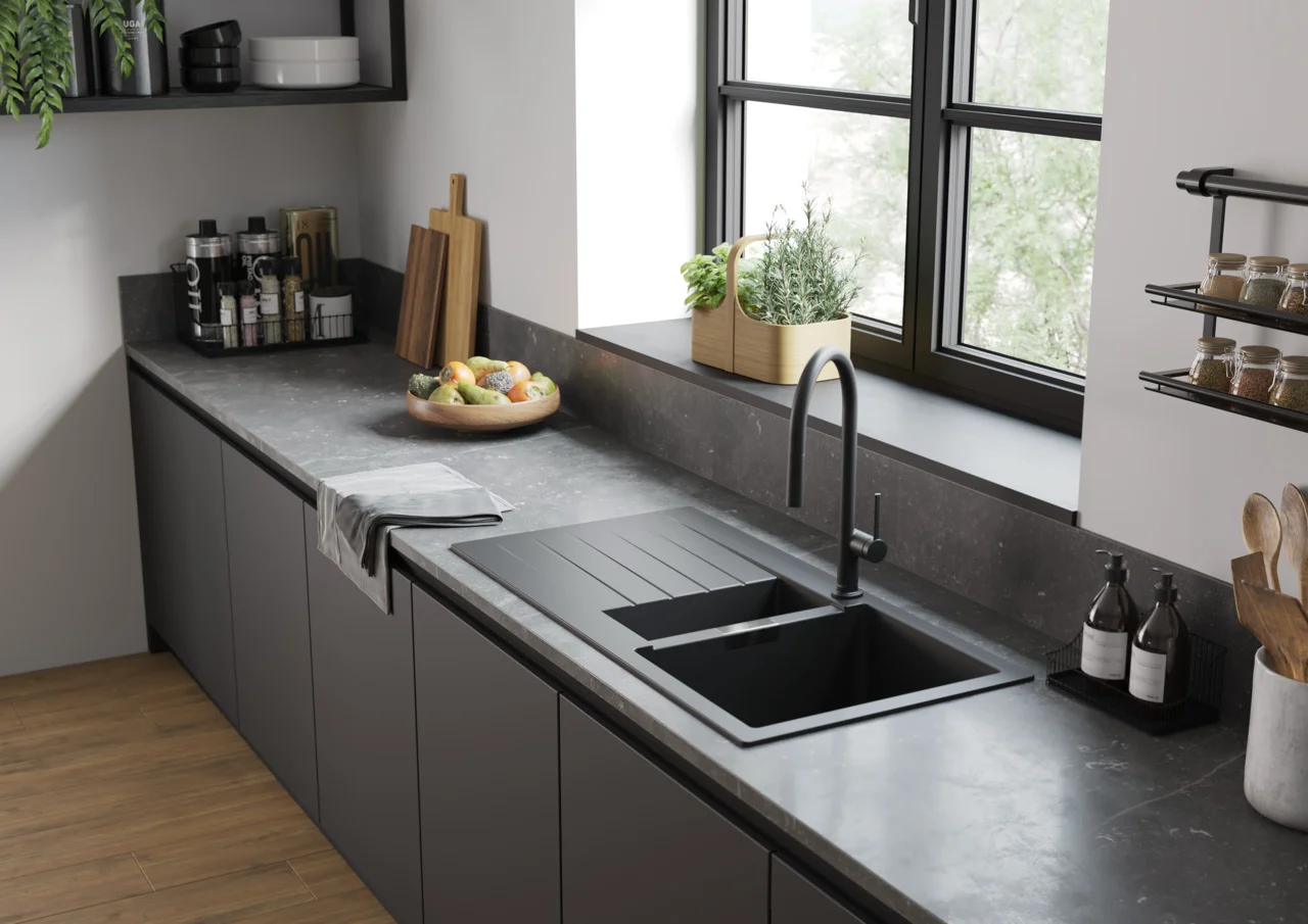 Hansgrohe Talis M54 Einhebel-Küchenmischer 210, Ausziehschlauch, 1-Jet, sBox, mattschwarz