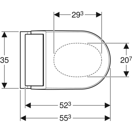 Geberit Wand-Dusch-WC Komplettanlage AquaClean „Tuma“ Comfort in Glas schwarz, Befestigung sichtbar, ohne Spülrand