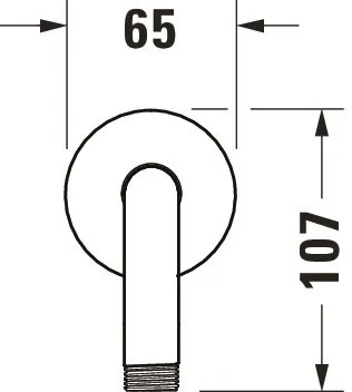 Duravit Brausearm L 210mm Wandmontage Rosette Rund Schwarz Matt Duravit Brausearm L 210mm Wandmontage Rosette Rund Schwarz Matt