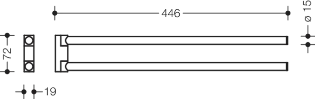 HEWI Handtuchhalter „System 162“ 1,9 × 7 × 1,8 cm in Dunkelgrau tiefmatt HEWI Handtuchhalter „System 162“ 1,9 × 7 × 1,8 cm in Dunkelgrau tiefmatt