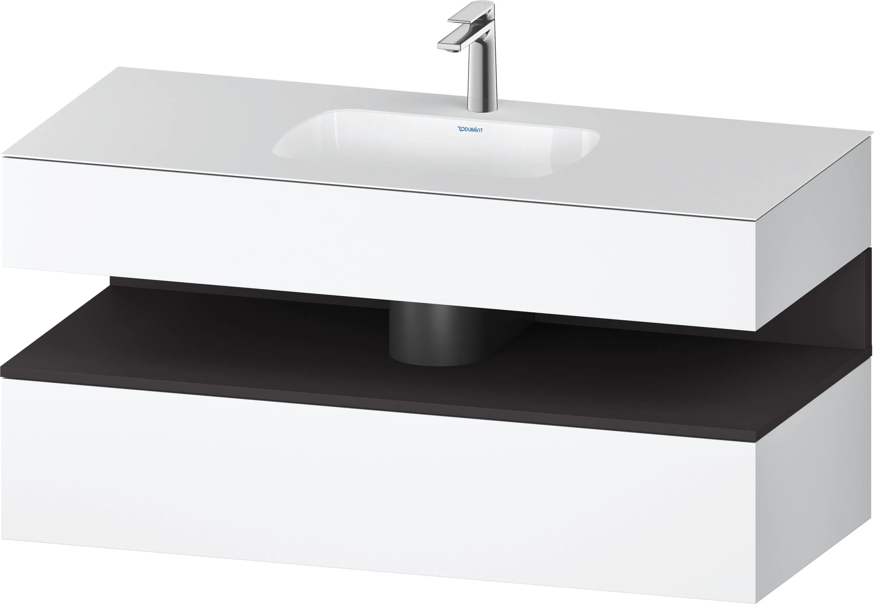 Einbauwaschtisch mit Konsolenwaschtischunterbau „Qatego“ 120 × 55 × 60 cm, ohne Beleuchtung Einbauwaschtisch mit Konsolenwaschtischunterbau „Qatego“ 120 × 55 × 60 cm, ohne Beleuchtung