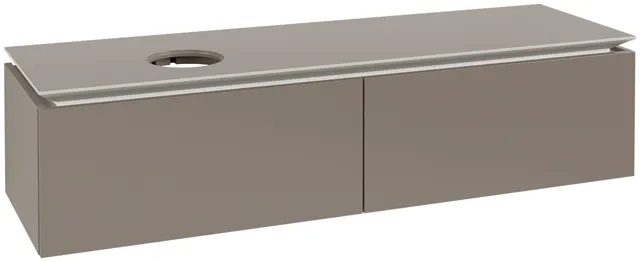 Villeroy & Boch Waschtischunterschrank „Legato“ für Schrankwaschtisch 1600 × 380 × 500 mm Truffle Grey, für Becken links