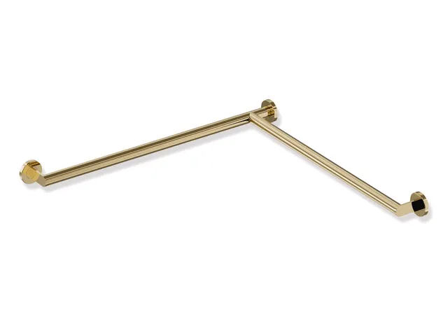 Dusch-, Wannenhandlauf des Systems 900, Edelstahl, PVD, waagerechte Längen 765 mm, D: 32 mm, Ausführung rechts, in Farbe CK (Messing glänzend)