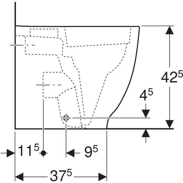 Stand-Tiefspül-WC „Acanto“ 35 × 42,5 × 51 cm in weiß alpin, ohne Spülrand Stand-Tiefspül-WC „Acanto“ 35 × 42,5 × 51 cm in weiß alpin, ohne Spülrand