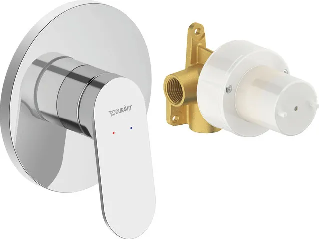 Duravit Einhand-Unterputz-Armatur „Wave“ in Chrom Duravit Einhand-Unterputz-Armatur „Wave“ in Chrom