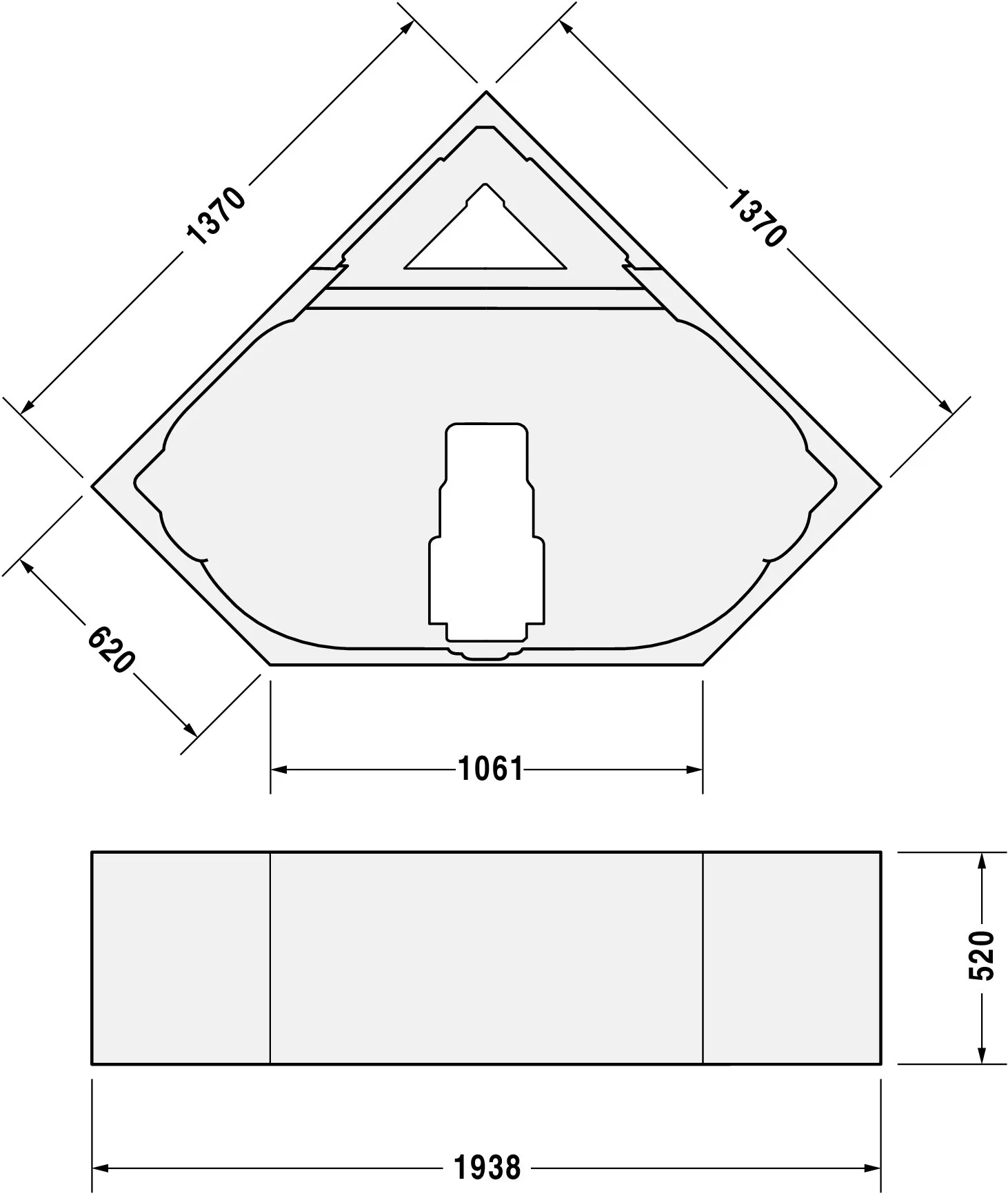 Badewannenträger für D-Code 700137