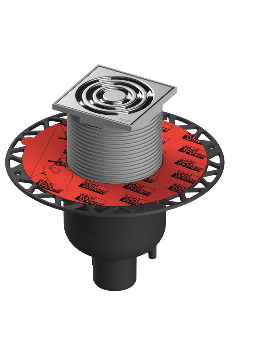 Drainpoint S 130 Boden-Ablaufset senkrecht, mit Seal System Universalflansch