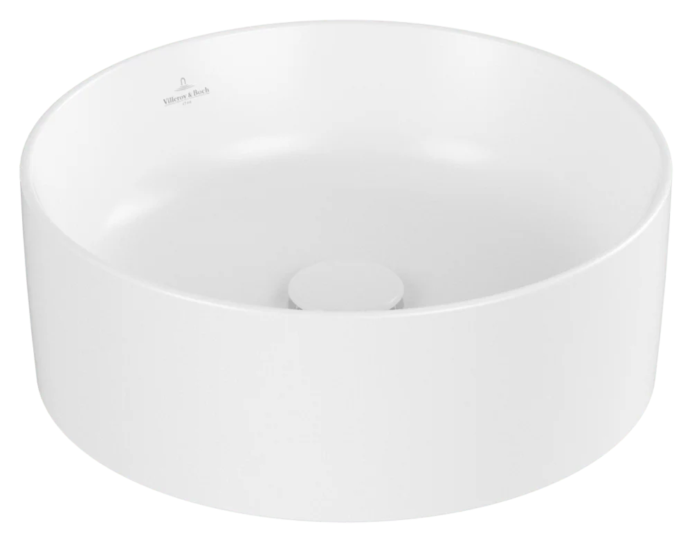 Villeroy & Boch Aufsatzwaschbecken Collaro, 400x400x145 mm, Stone White CeramicPlus, TitanCeram, matt, ohne Überlauf Villeroy & Boch Aufsatzwaschbecken Collaro, 400x400x145 mm, Stone White CeramicPlus, TitanCeram, matt, ohne Überlauf