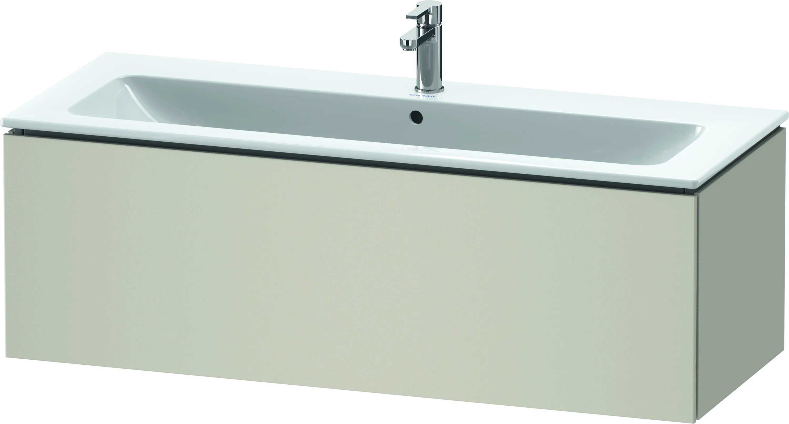 Duravit Waschtischunterschrank wandhängend „L-Cube“ 122 × 40 × 48,1 cm Taupe Matt