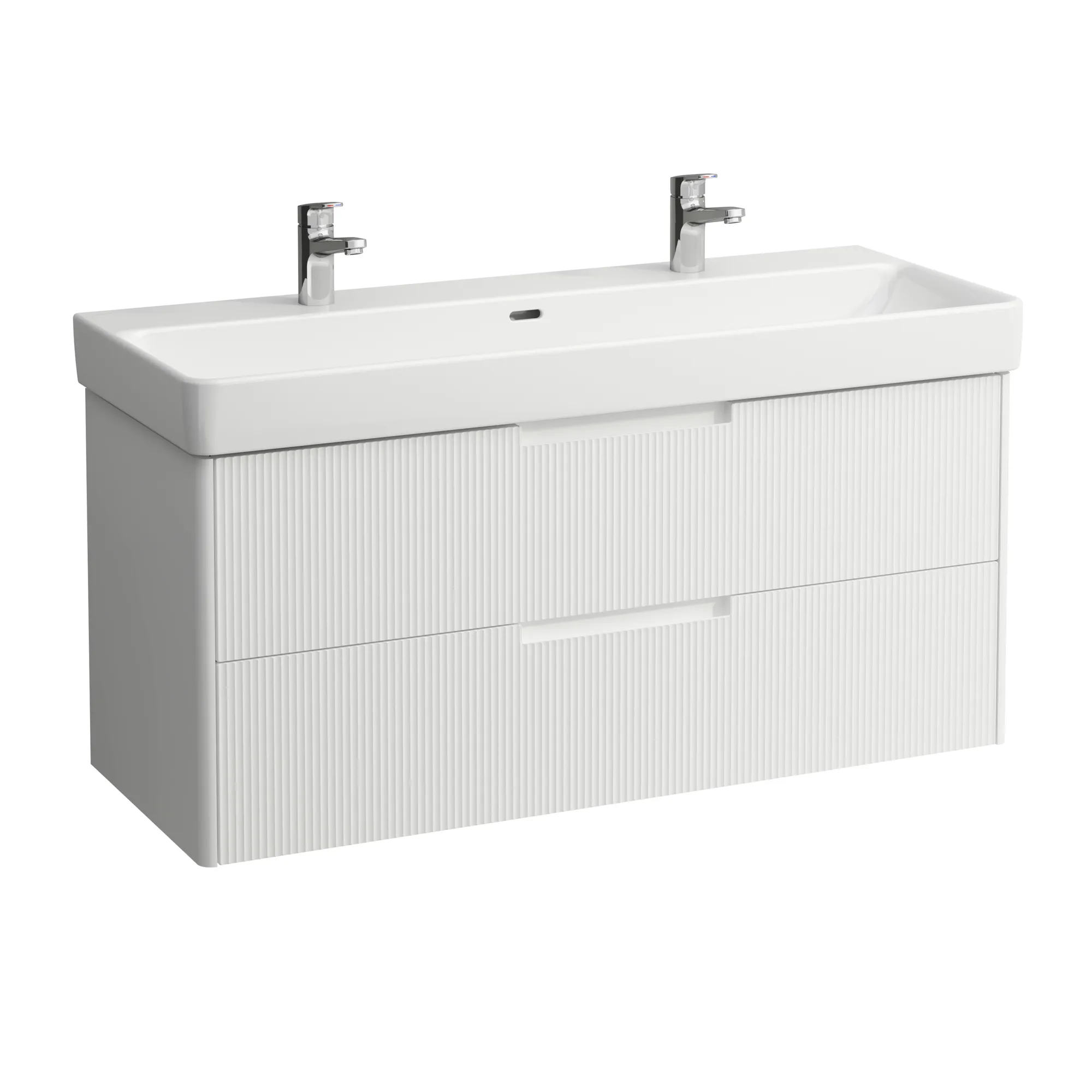 Laufen Waschtischunterbau JUNA für PRO S, 2 Schubladen, Griffmulde, WT H814965, weiß matt Laufen Waschtischunterbau JUNA für PRO S, 2 Schubladen, Griffmulde, WT H814965, weiß matt