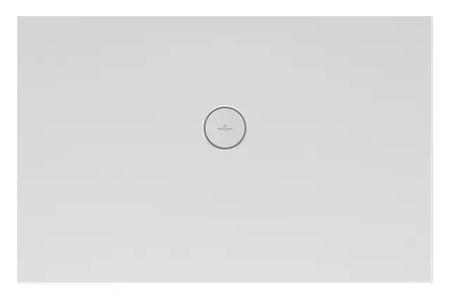 Villeroy & Boch rechteck Duschwanne „Subway Infinity“ lange Seite geschnitten an der Wand, universal einbaubar 120 × 80 cm