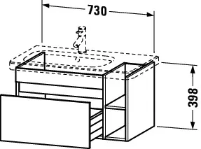 Duravit Waschtischunterschrank wandhängend „DuraStyle“ 73 × 39,8 × 44,8 cm Duravit Waschtischunterschrank wandhängend „DuraStyle“ 73 × 39,8 × 44,8 cm