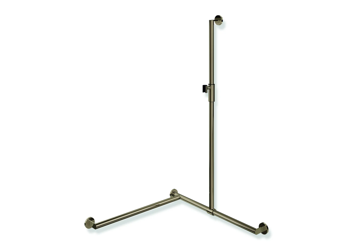 HEWI Duschhandlauf System 900, PVD-beschichtet, Bronze glänzend, 32 mm Durchmesser, 1.250 mm senkrecht, 765 mm waagerecht (Eckmontage), links HEWI Duschhandlauf System 900, PVD-beschichtet, Bronze glänzend, 32 mm Durchmesser, 1.250 mm senkrecht, 765 mm waagerecht (Eckmontage), links