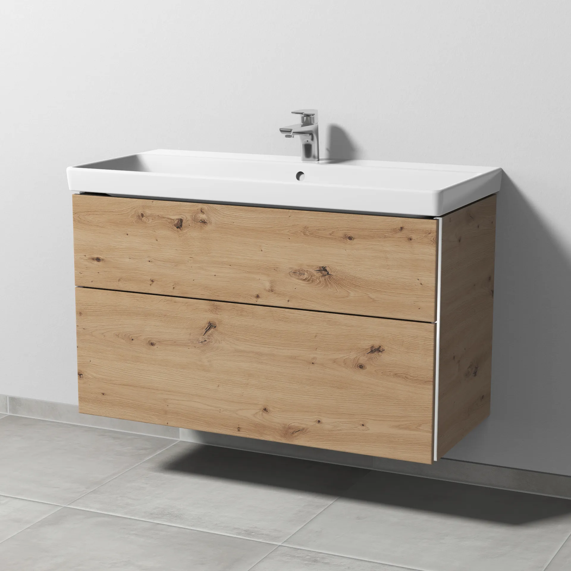 Waschtischunterbau mit Auszügen 3way (BR624) 580x976x452 Anthrazit-Matt