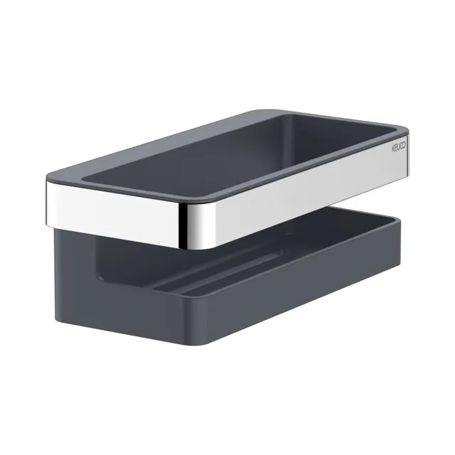 Collection Moll Duschkorb Kunststoff-Einsatz anthrazit verchromt Collection Moll Duschkorb Kunststoff-Einsatz anthrazit verchromt