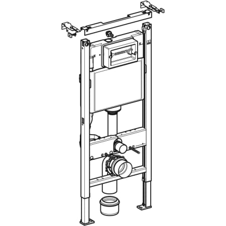 Geberit Vorwand-/Einbauelement für Toilette mit Unterputz-Spülkasten Delta (UP100) „DuofixBasic“ 112 × 50 × 12 cm