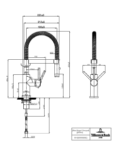 Villeroy & Boch Küchenarmatur „Steel Expert Compact“ Ausladung 185 mm