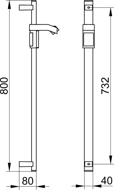 KEUCO Brause-/ Gleitstange „Axess“ in Silber (eloxiert) KEUCO Brause-/ Gleitstange „Axess“ in Silber (eloxiert)