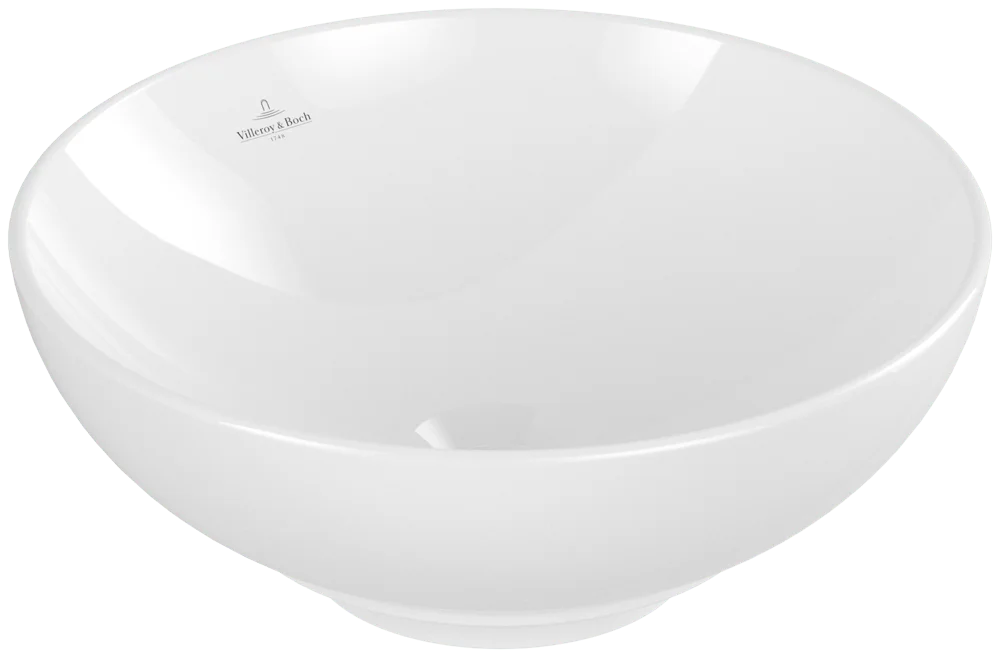 Villeroy & Boch Loop & Friends Aufsatzwaschbecken 380x380mm Rund Weiß Alpin TitanCeram