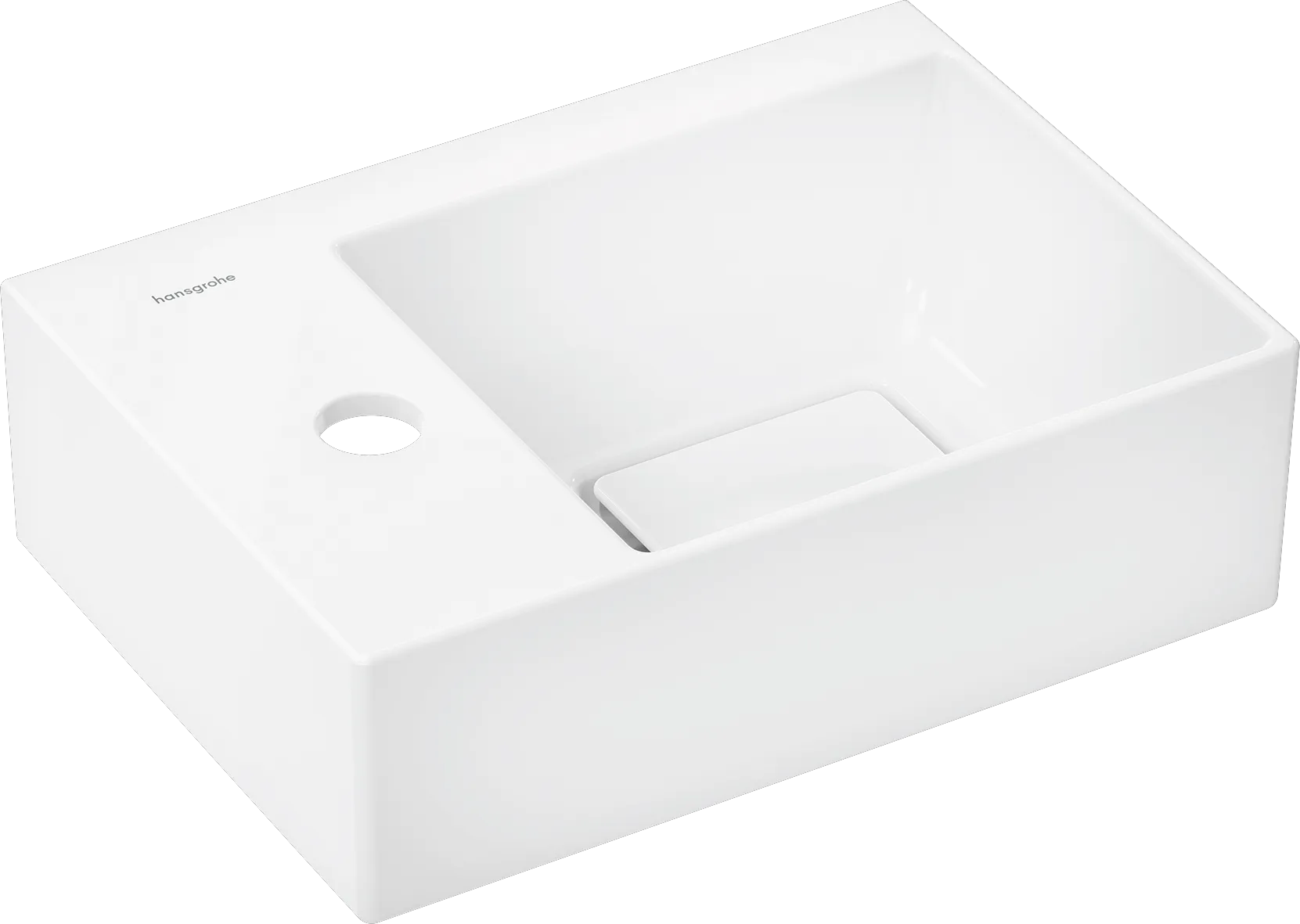 Xevolos E Handwaschbecken 360/250 mit Hahnloch links ohne Überlauf, SmartClean Weiß Xevolos E Handwaschbecken 360/250 mit Hahnloch links ohne Überlauf, SmartClean Weiß
