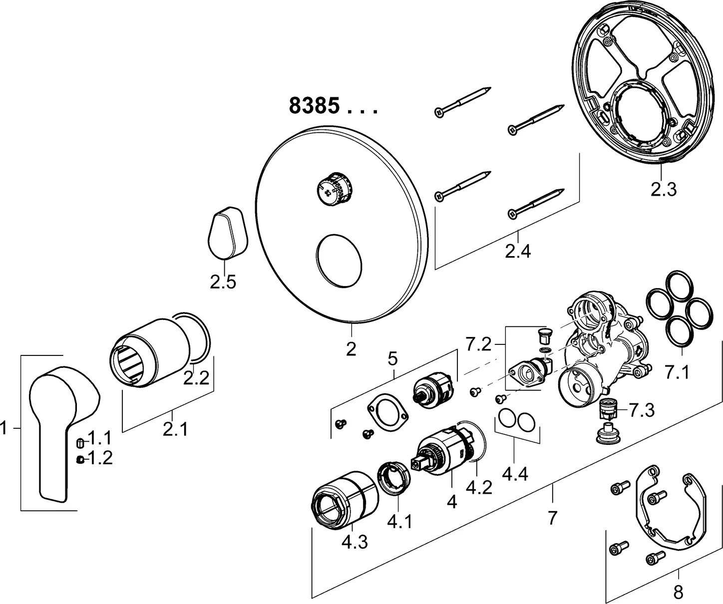 HansaLIGNA Einhebelmischer Fertigmontageset für Wanne/Brause Chrom HansaLIGNA Einhebelmischer Fertigmontageset für Wanne/Brause Chrom