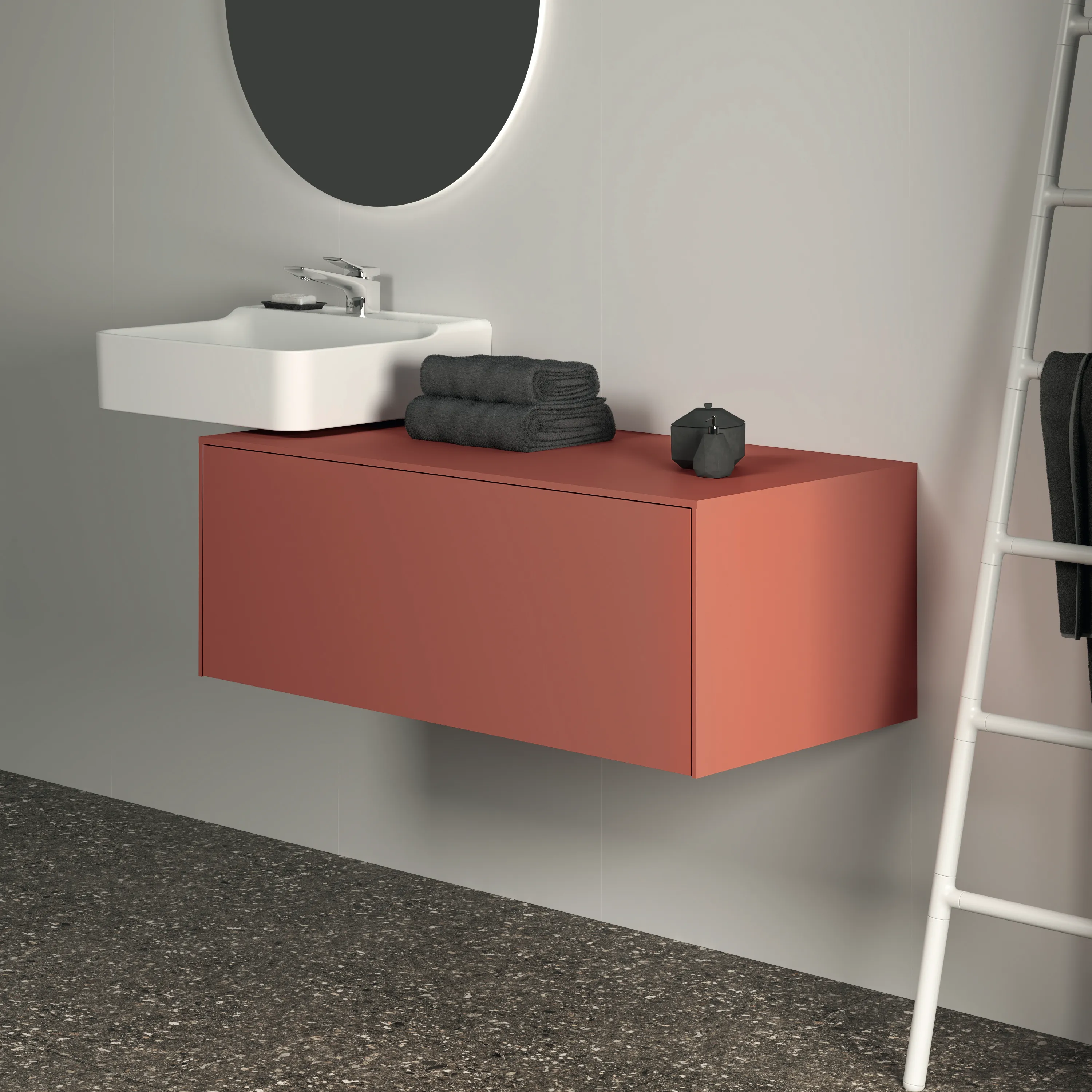 Ideal Standard Waschtischunterschrank „Conca“ 100,2 × 37 × 50,5 cm Sunset matt lackiert