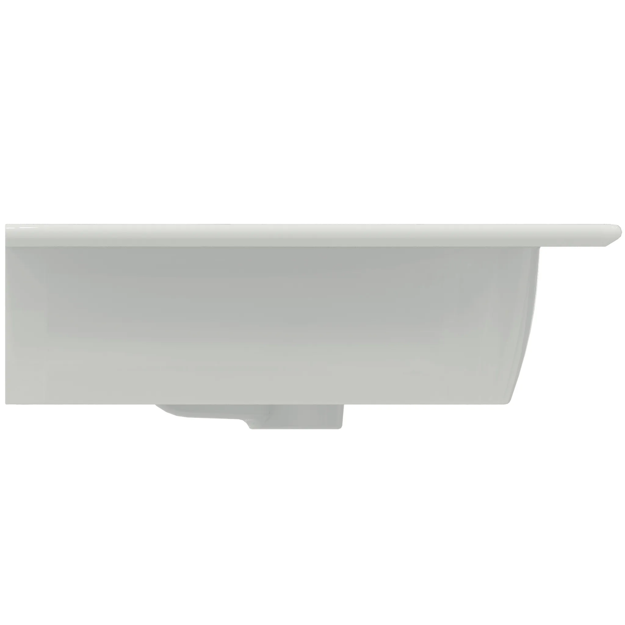 Waschbecken „i.life A“ 124 × 46 × 15,5 cm, Hahnlochposition mittig