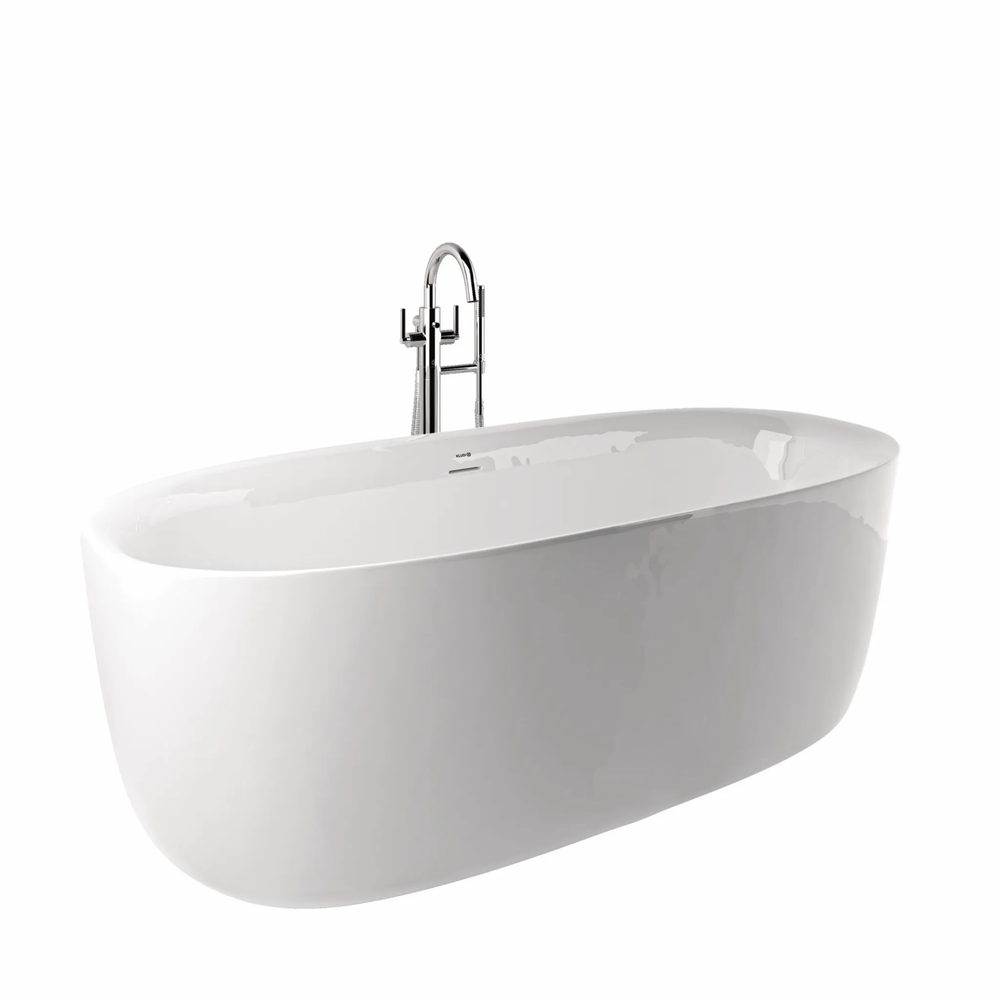 Kludi Kludi-ELIN Badewanne 180 x 80 H60 cm Oval Ablauf Metallfüße