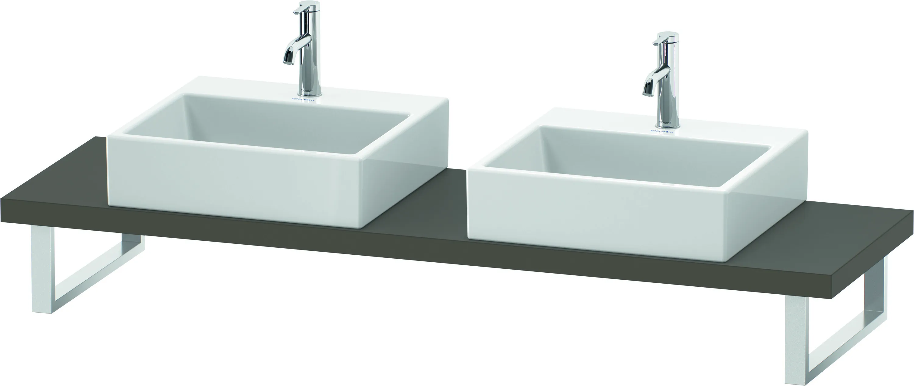 Duravit Konsole „L-Cube“ in Flannel Grey Seidenmatt Duravit Konsole „L-Cube“ in Flannel Grey Seidenmatt