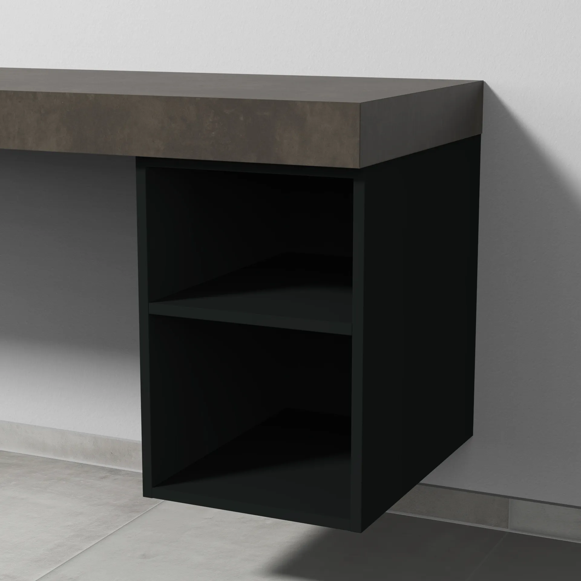 Sanipa Anbauregal „2morrow“ 350 × 510 × 498 mm in Vulkan (matt)