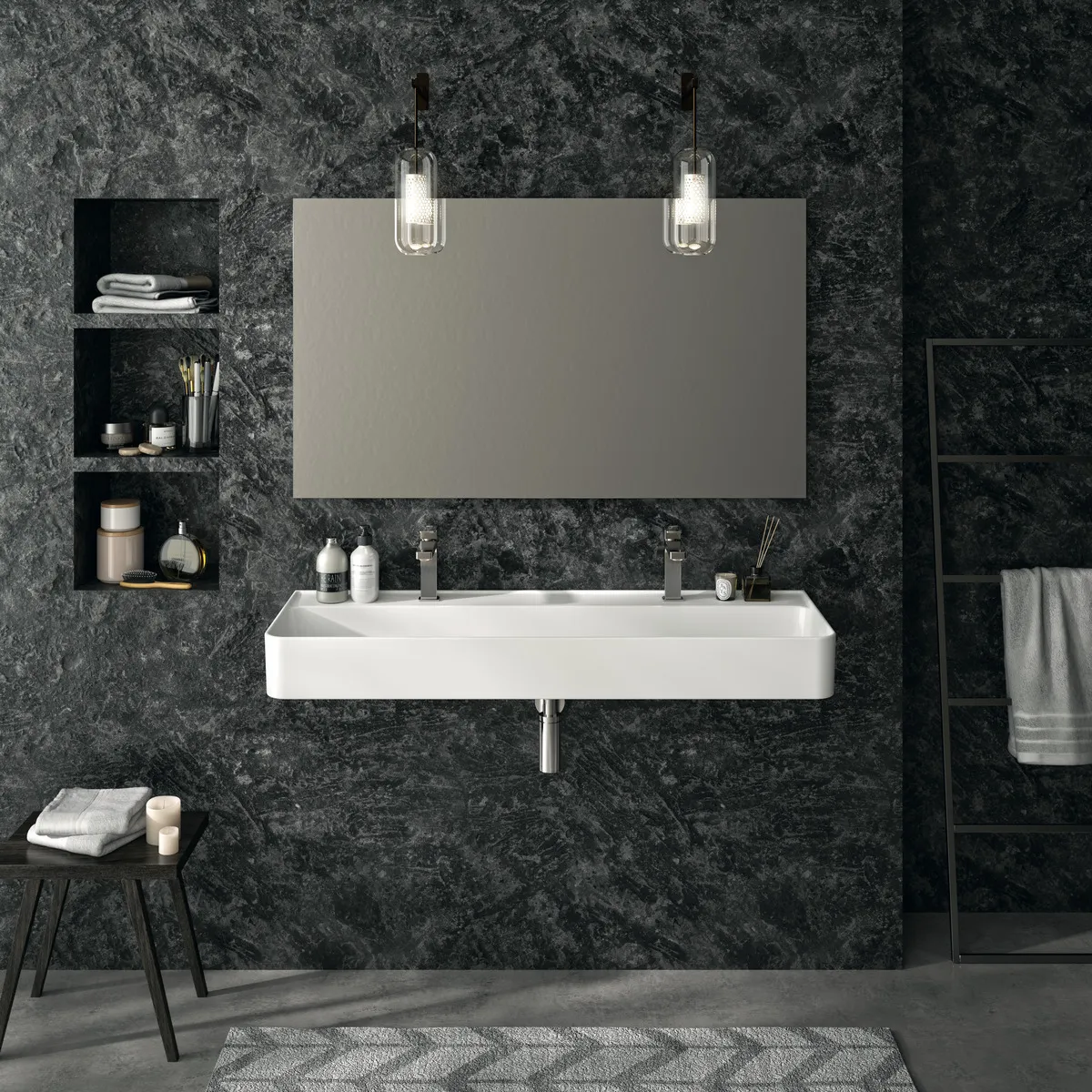 Waschtischarmatur Edge, Grande Slim, 5 l/min., ohne Ablaufgarnitur, Ausladung 138mm, Chrom Waschtischarmatur Edge, Grande Slim, 5 l/min., ohne Ablaufgarnitur, Ausladung 138mm, Chrom