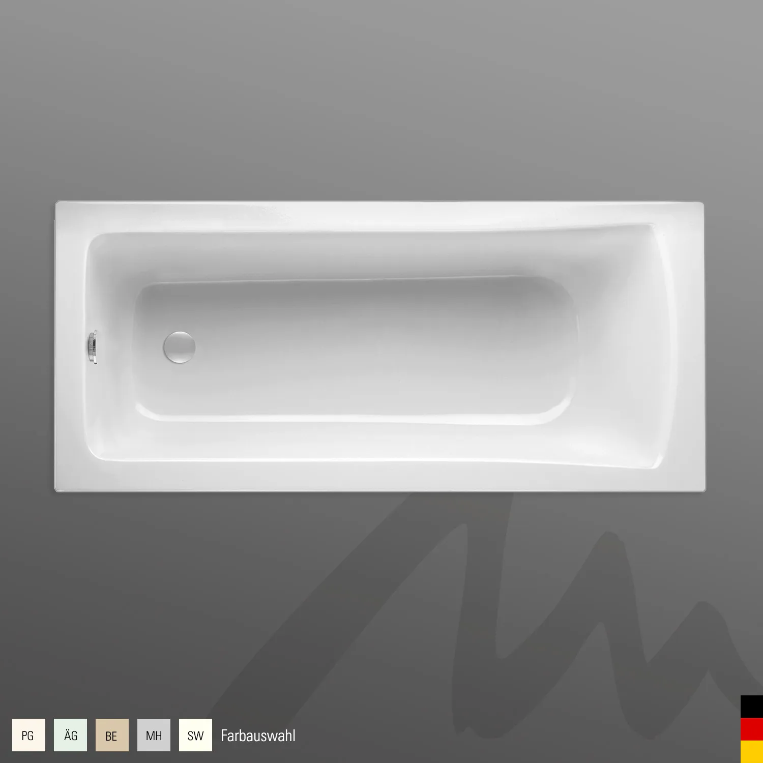 Mauersberger Acryl-Badewanne jucunda 170⁄75 uno 1700x750x485, Farbgruppe 2