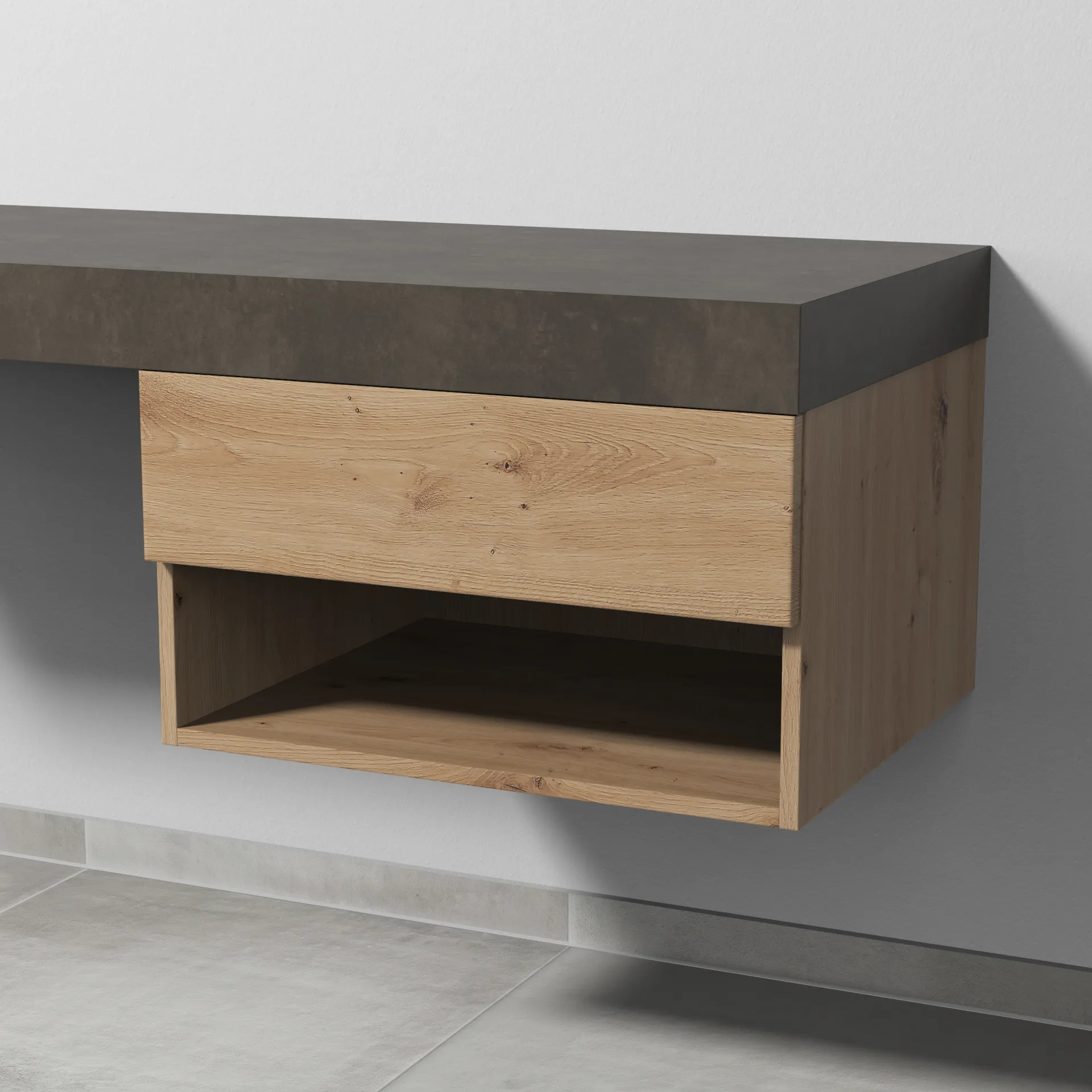 Sanipa Anbauschrank „2morrow“ 600 × 340 × 520 mm in Eiche Natural-Touch