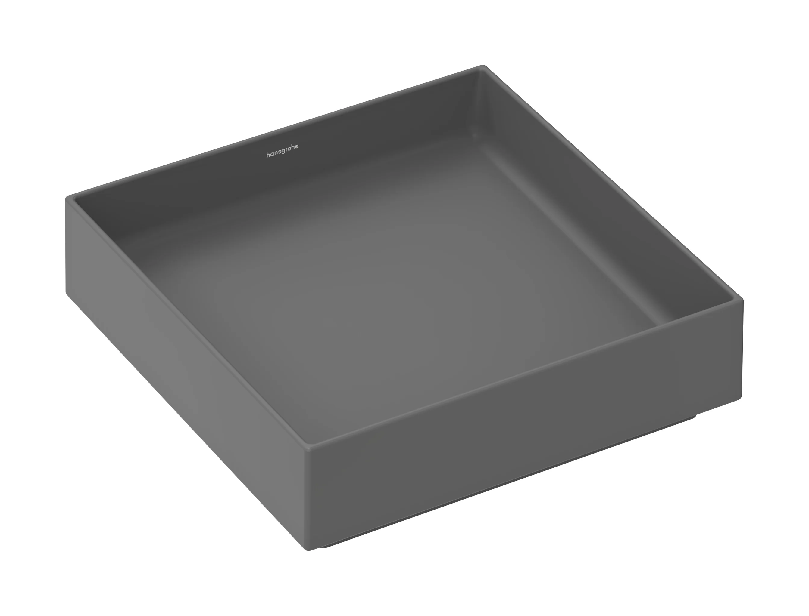 Hansgrohe Aufsatzwaschtisch Xuniva Evo E, Schiefergrau Matt, 400x400x120 mm, Beckeninnenhöhe 65 mm Hansgrohe Aufsatzwaschtisch Xuniva Evo E, Schiefergrau Matt, 400x400x120 mm, Beckeninnenhöhe 65 mm