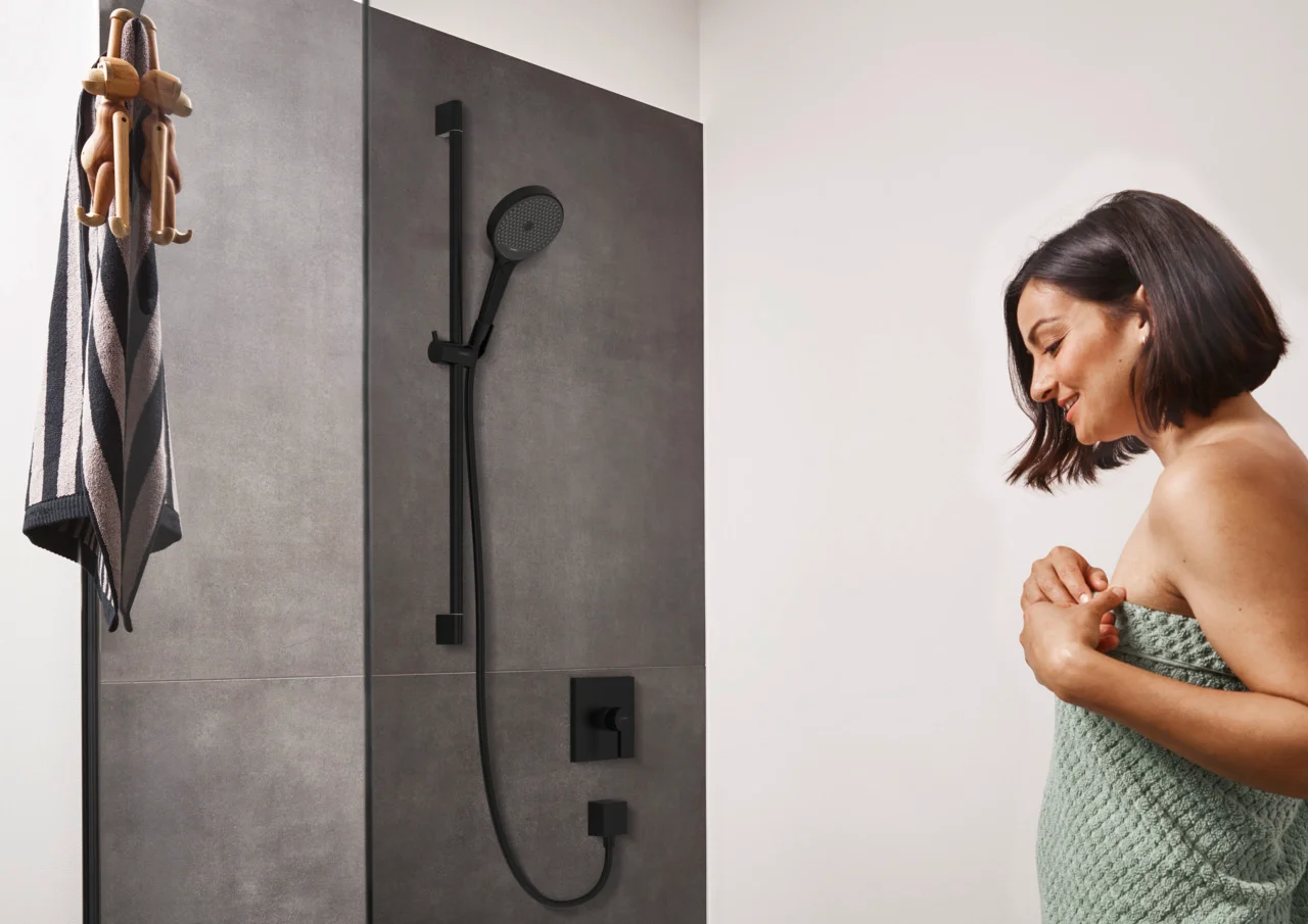 Hansgrohe Finoris Einhebel-Brausemischer Unterputz mattschwarz - Keramikmischsystem, einstellbare Temperaturbegrenzung, Schalldämpfer, für Durchlauferhitzer geeignet Hansgrohe Finoris Einhebel-Brausemischer Unterputz mattschwarz - Keramikmischsystem, einstellbare Temperaturbegrenzung, Schalldämpfer, für Durchlauferhitzer geeignet