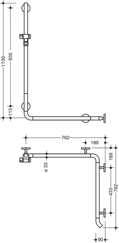 HEWI Haltegriff „System 800K“ in Rubinrot HEWI Haltegriff „System 800K“ in Rubinrot