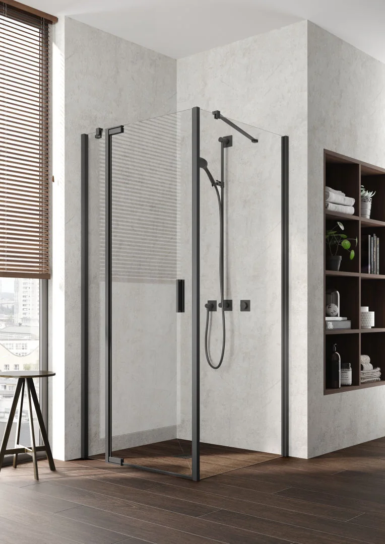 Kermi Duschdesign Seitenwand „Yanea“ Glas Klar, Profile Schwarz Soft (RAL 9005), für #Türbreite#, WE: /785 – 800 mm H: 2000 mm Kermi Duschdesign Seitenwand „Yanea“ Glas Klar, Profile Schwarz Soft (RAL 9005), für #Türbreite#, WE: /785 – 800 mm H: 2000 mm