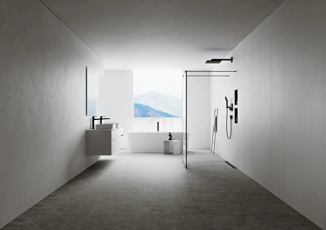Hansgrohe RainDrain Match Duschrinne 600 mm, Mattschwarz, höhenverstellbarer Rahmen, Edelstahl V2A Hansgrohe RainDrain Match Duschrinne 600 mm, Mattschwarz, höhenverstellbarer Rahmen, Edelstahl V2A